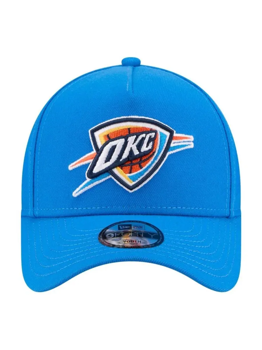 Большая детская кепка Oklahoma City Thunder 9FORTY A-Frame с регулируемой высотой, синяя, для — изображение 2 из 5, синий