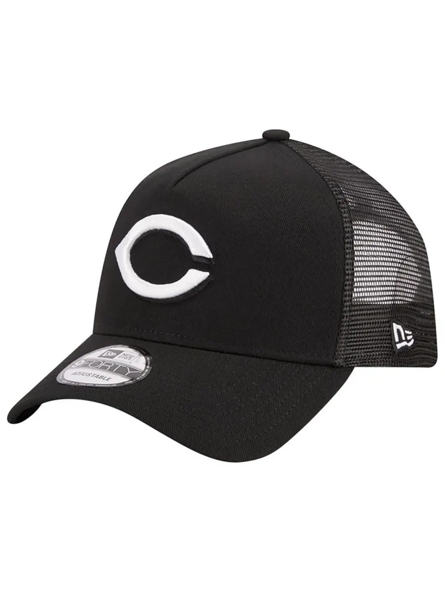 Мужская черная регулируемая бейсболка Cincinnati Reds A-Frame 9FORTY Trucker New Era