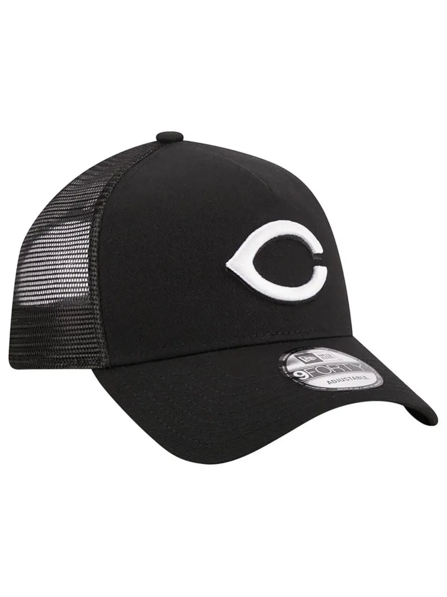 Мужская черная регулируемая бейсболка Cincinnati Reds A-Frame 9FORTY Trucker New Era — изображение 3 из 4, черный