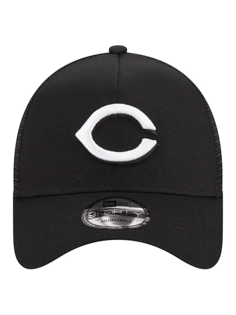 Мужская черная регулируемая бейсболка Cincinnati Reds A-Frame 9FORTY Trucker New Era — изображение 4 из 4, черный
