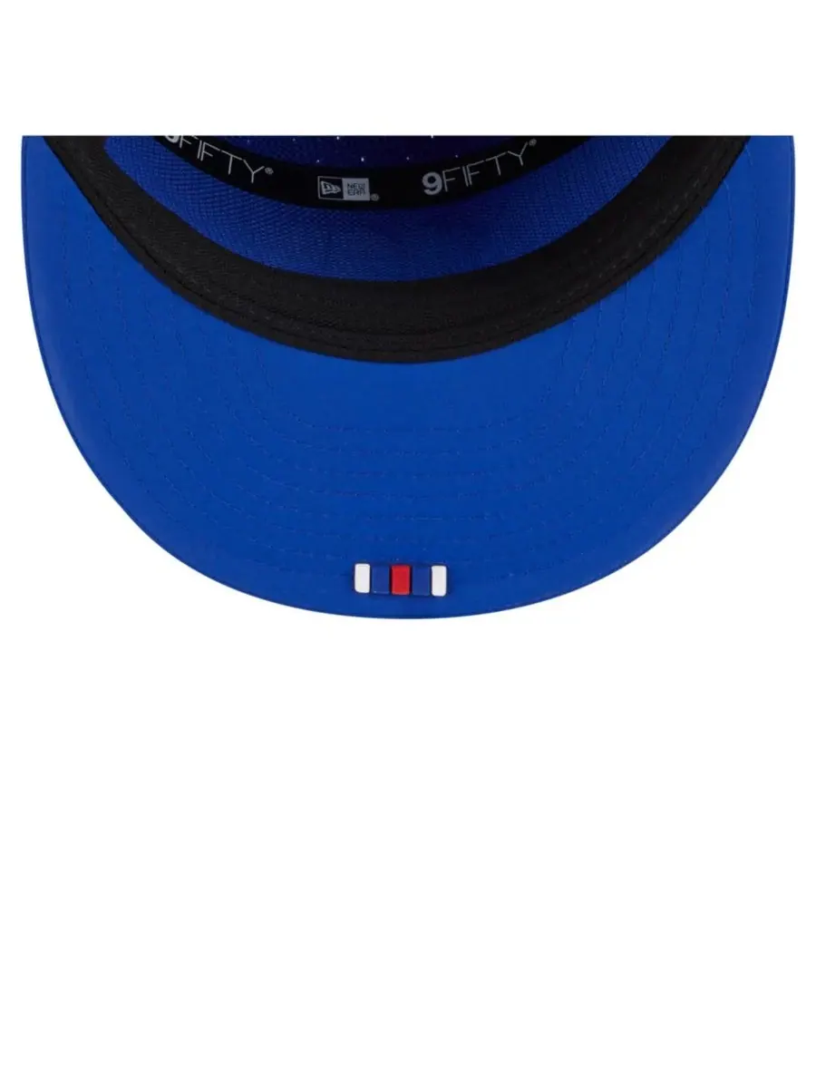 Мужская бейсболка Royal Buffalo Bills 2025 Sideline Throwback Split Panel 9FIFTY Snapback New Era — изображение 4 из 5
