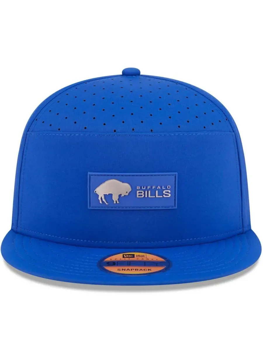 Мужская бейсболка Royal Buffalo Bills 2025 Sideline Throwback Split Panel 9FIFTY Snapback New Era — изображение 5 из 5
