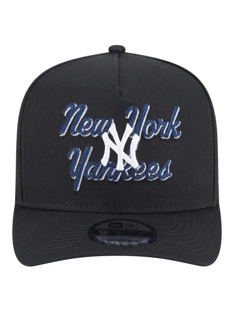 New Era Мужская черная бейсболка New York Yankees Chainstitch 9FIFTY A-Frame Snapback — изображение 5 из 5, черный