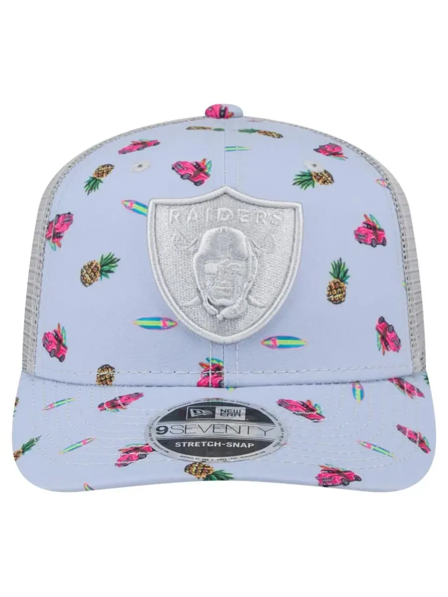 New Era Мужская светло-голубая кепка Las Vegas Raiders Adventure Surfboard 9SEVENTY с регулируемым — изображение 2 из 4
