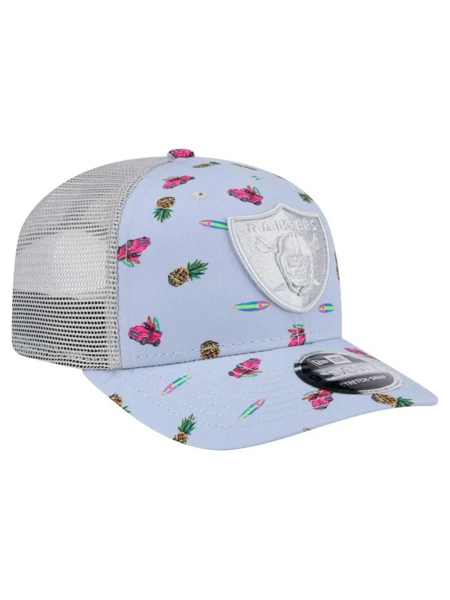 New Era Мужская светло-голубая кепка Las Vegas Raiders Adventure Surfboard 9SEVENTY с регулируемым — изображение 3 из 4