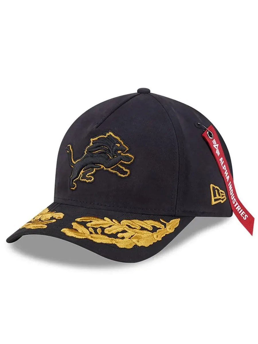 New Era Мужская регулируемая кепка Alpha Men's Industries Black Detroit Lions A-Frame 9FORTY