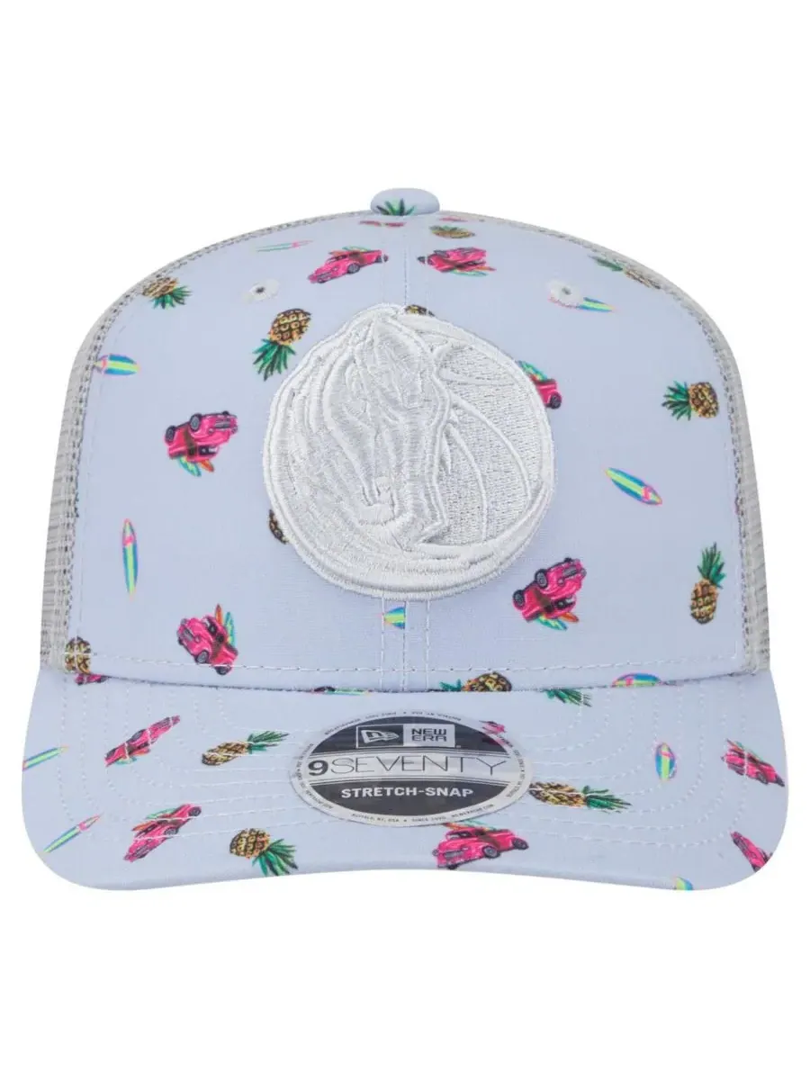 New Era Мужская светло-голубая/серая кепка Dallas Mavericks Adventure Aloha Pattern 9SEVENTY с — изображение 5 из 5