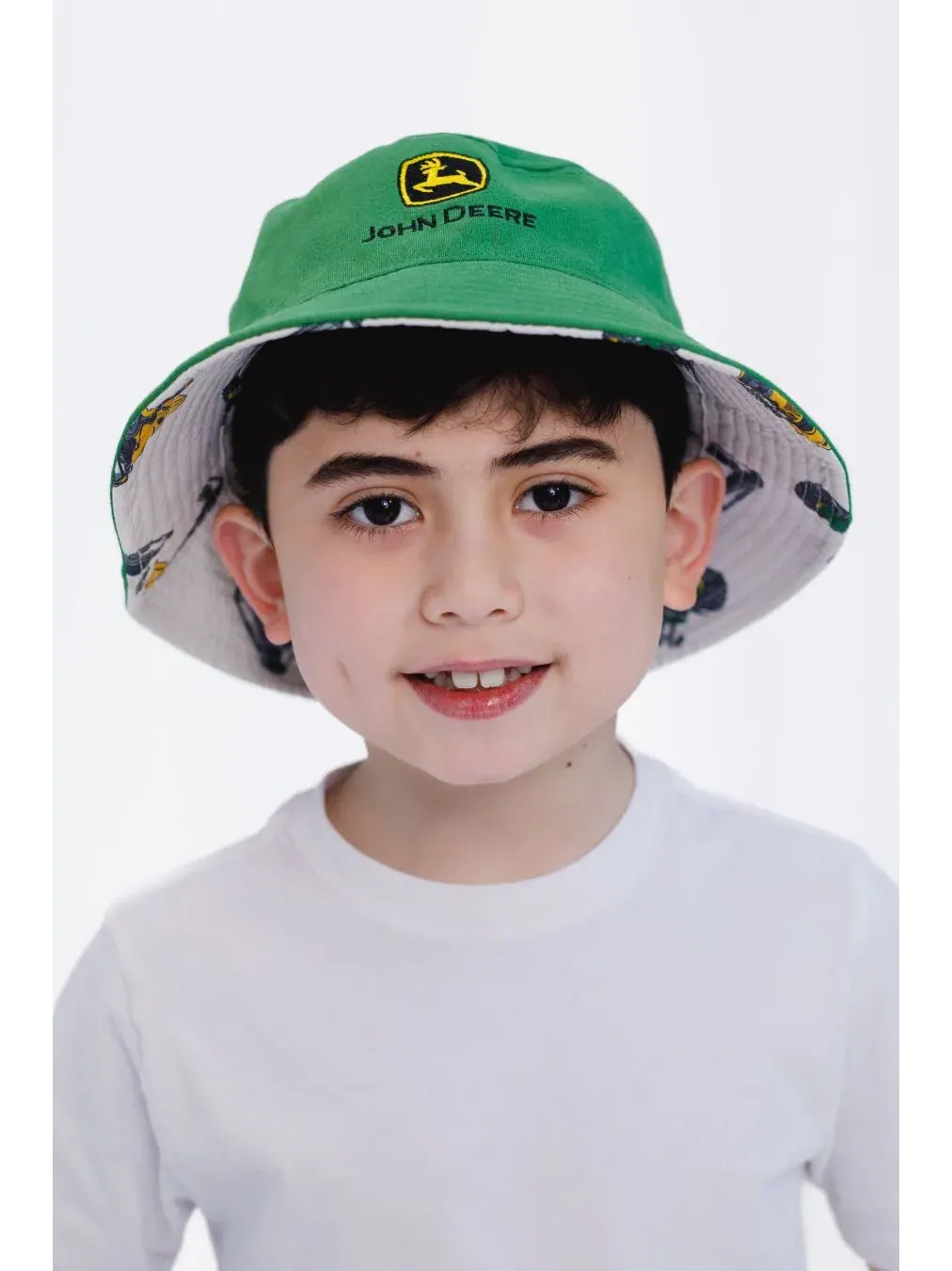Детская панама от солнца John Deere — изображение 2 из 8, зеленый/белый