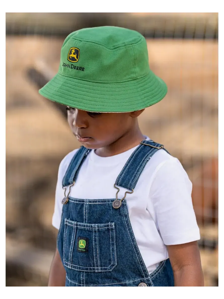 Детская панама от солнца John Deere — изображение 8 из 8, зеленый/белый