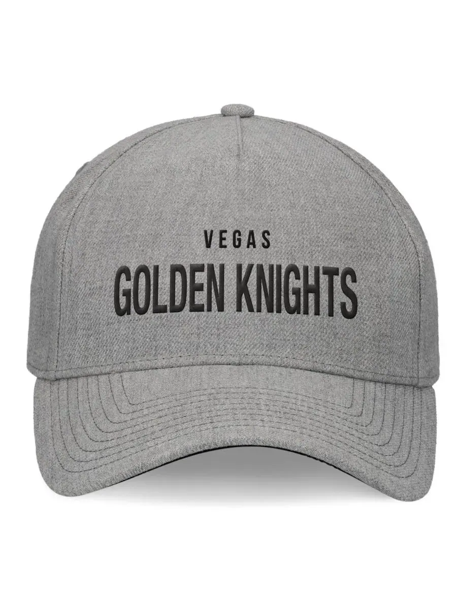 Fanatics Мужская бейсболка Vegas Golden Knights Elements A-Frame с кожаным ремешком сзади — изображение 2 из 4, серый