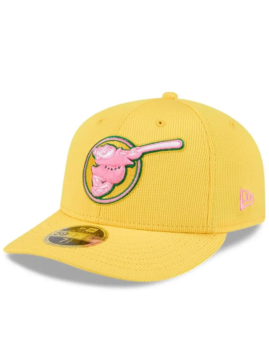 New Era Мужская желтая бейсболка San Diego Padres City Connect Batting Practice Low Profile 59FIFTY