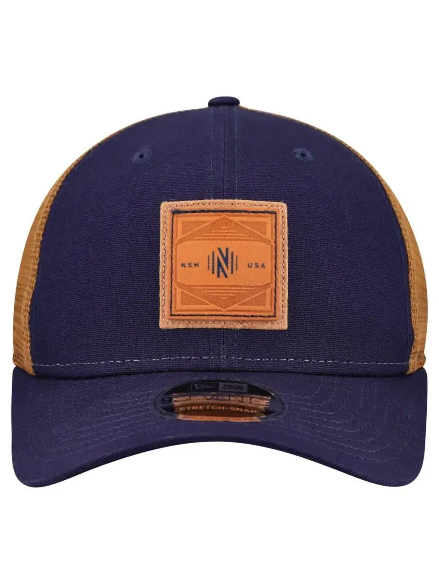 New Era Мужская темно-синяя кепка Nashville SC с тисненым логотипом 9SEVENTY, эластичная, с — изображение 3 из 4, темно-синий