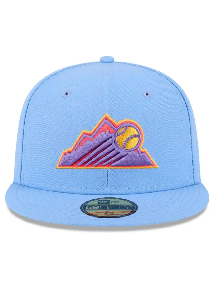 New Era Мужская светло-голубая кепка Colorado Rockies 2025 City Connect 59FIFTY — изображение 2 из 5, светлый синий