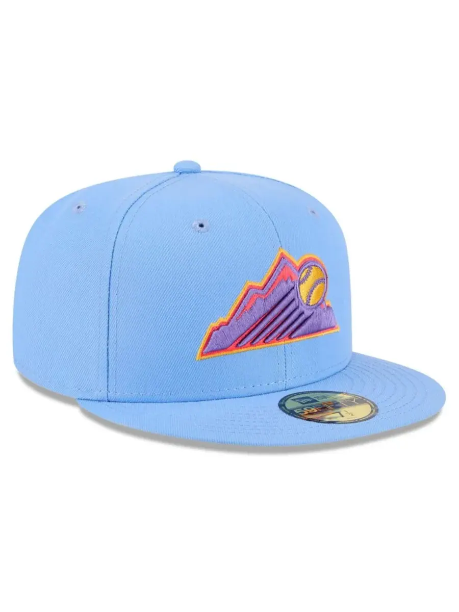 New Era Мужская светло-голубая кепка Colorado Rockies 2025 City Connect 59FIFTY — изображение 3 из 5, светлый синий