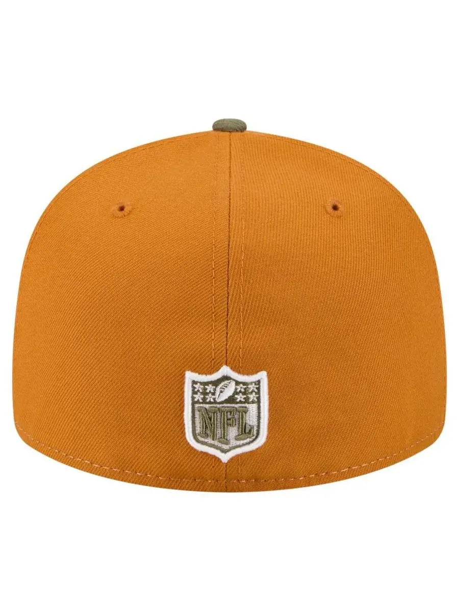 New Era Мужская кепка Green Bay Packers Two-Tone Color Pack Split Panel 59FIFTY — изображение 4 из 4, оливковый коричневый