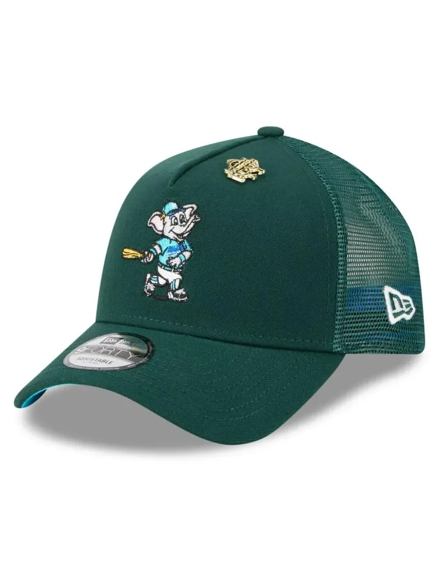 New Era Мужская регулируемая бейсболка Green Athletics 2025 Big League Chew A-Frame 9FORTY