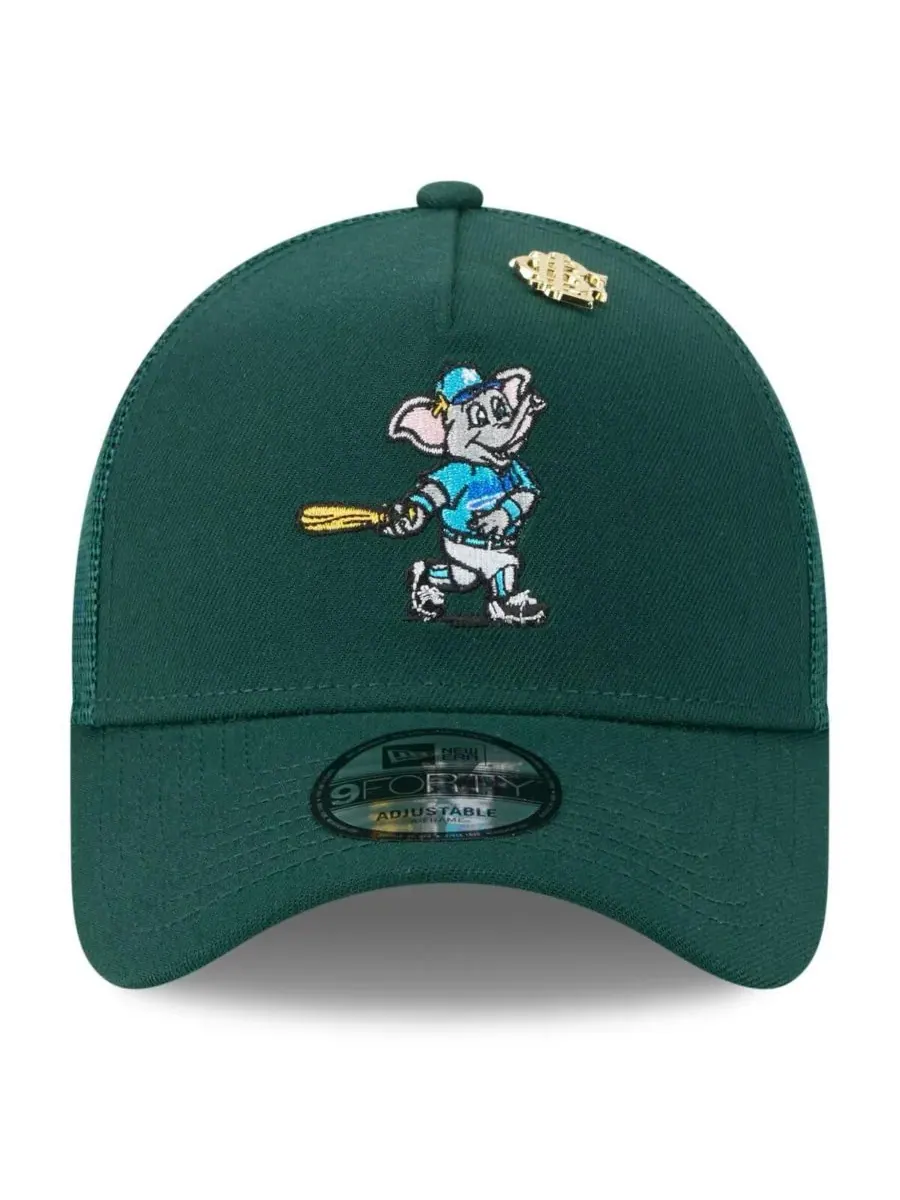 New Era Мужская регулируемая бейсболка Green Athletics 2025 Big League Chew A-Frame 9FORTY — изображение 3 из 4, зеленый
