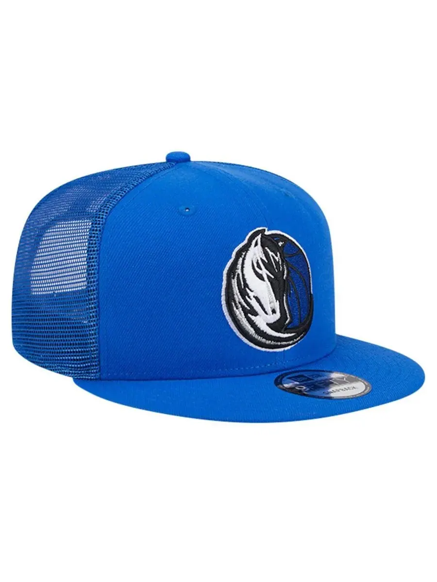 New Era Мужская синяя кепка Dallas Mavericks Evergreen Meshback 9FIFTY с застежкой-регулятором — изображение 2 из 4, синий