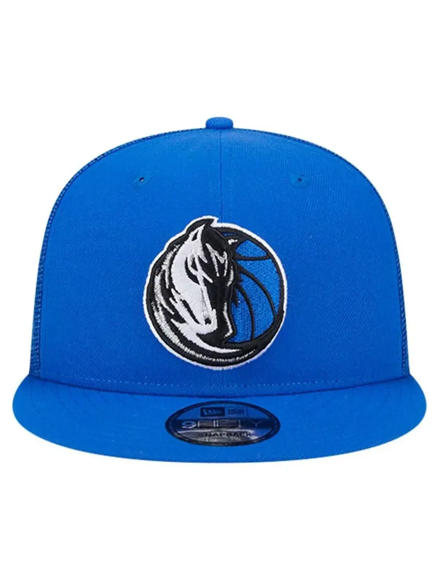 New Era Мужская синяя кепка Dallas Mavericks Evergreen Meshback 9FIFTY с застежкой-регулятором — изображение 4 из 4, синий