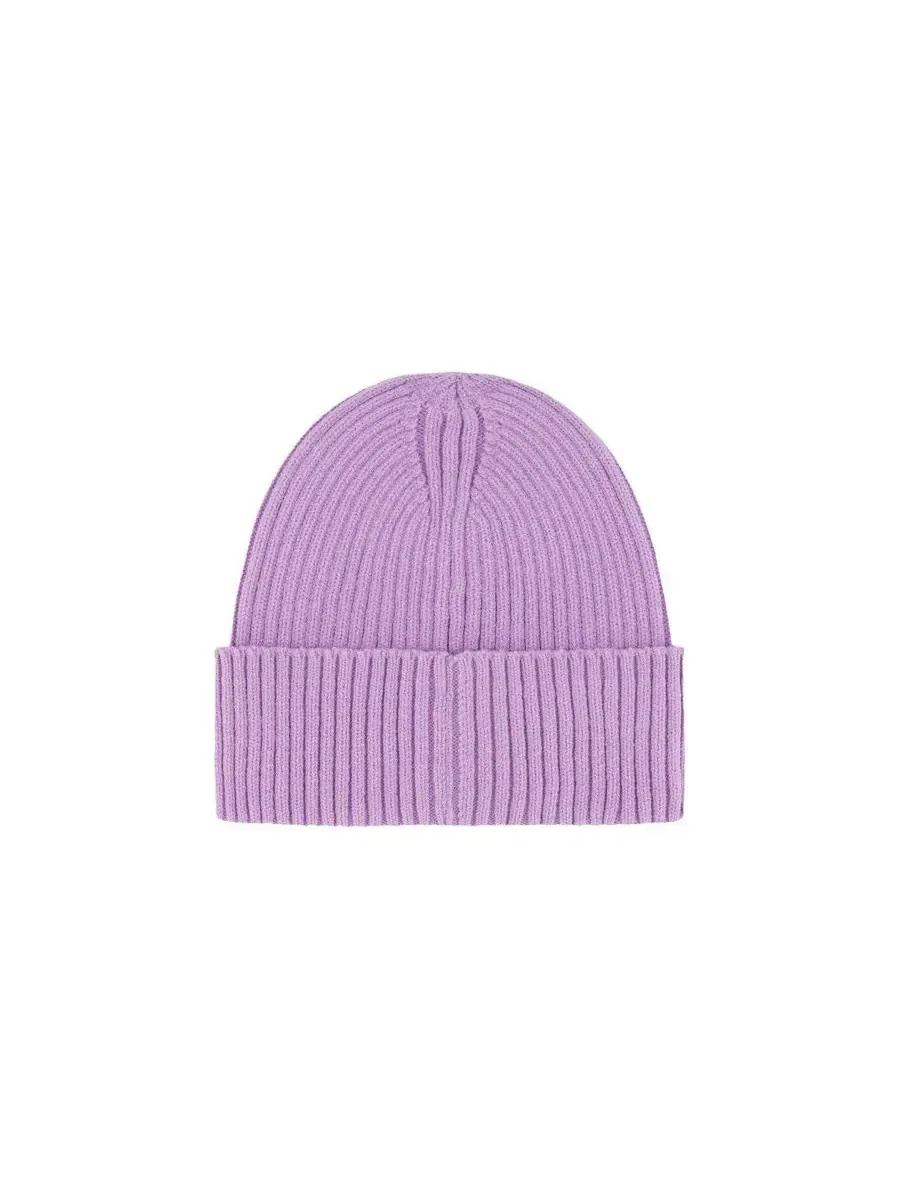 Шапка вязаная Ribbed Knit Hat Deux par Deux — изображение 3 из 5, фиолетовый