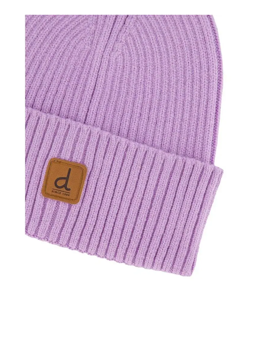 Шапка вязаная Ribbed Knit Hat Deux par Deux — изображение 4 из 5, фиолетовый