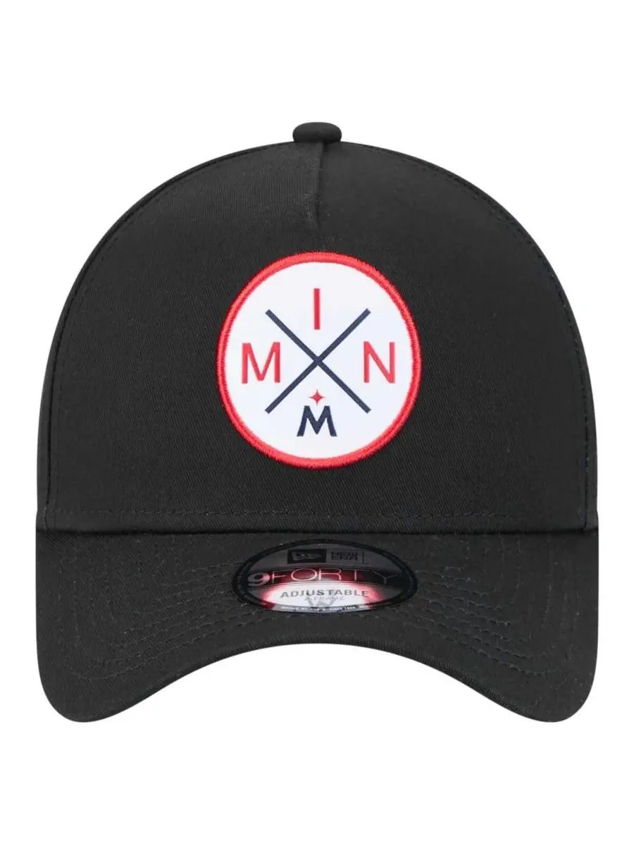 New Era Мужская черная регулируемая кепка Minnesota Twins 9FORTY A-Frame — изображение 4 из 5, черный