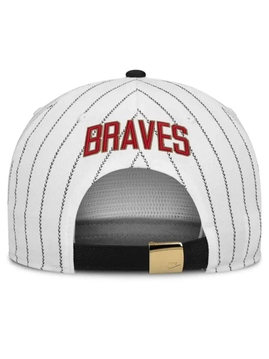 Кепка Atlanta Braves Cooperstown Collection Pro Adjustable Hat Nike — изображение 4 из 4, белый черный