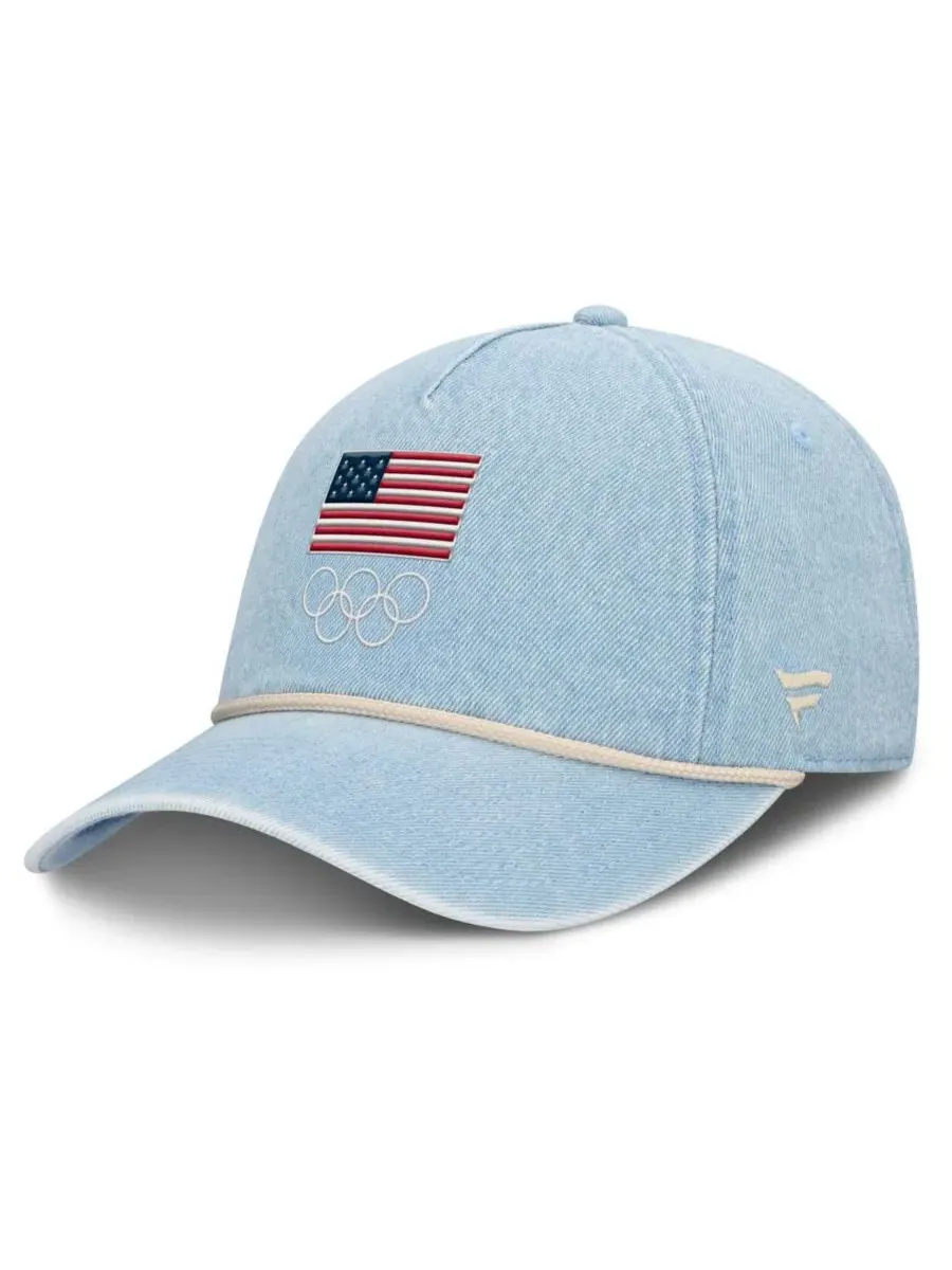 Женская кепка Team USA с джинсовым козырьком и регулируемым ремешком Fanatics