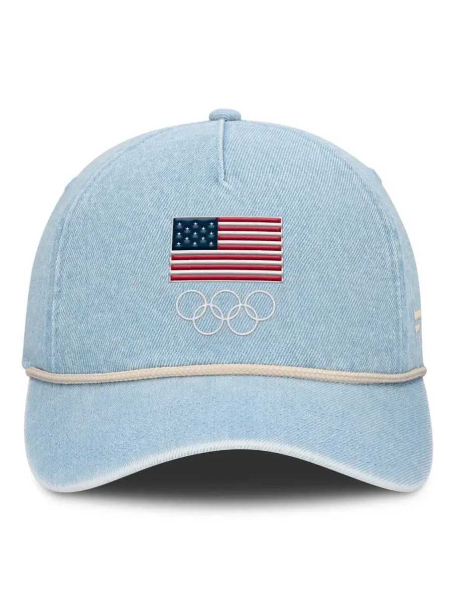 Женская кепка Team USA с джинсовым козырьком и регулируемым ремешком Fanatics — изображение 2 из 4, светлый синий