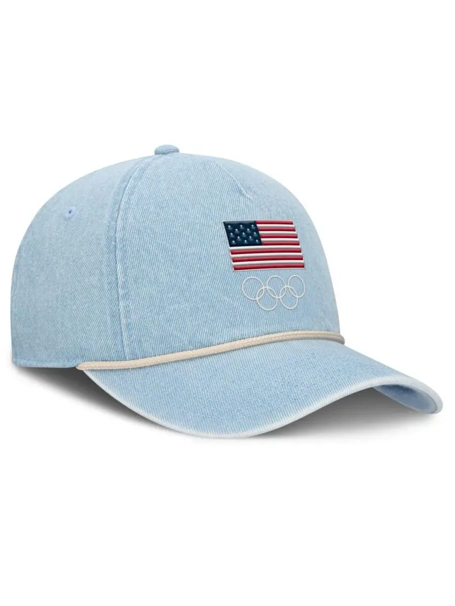 Женская кепка Team USA с джинсовым козырьком и регулируемым ремешком Fanatics — изображение 3 из 4, светлый синий