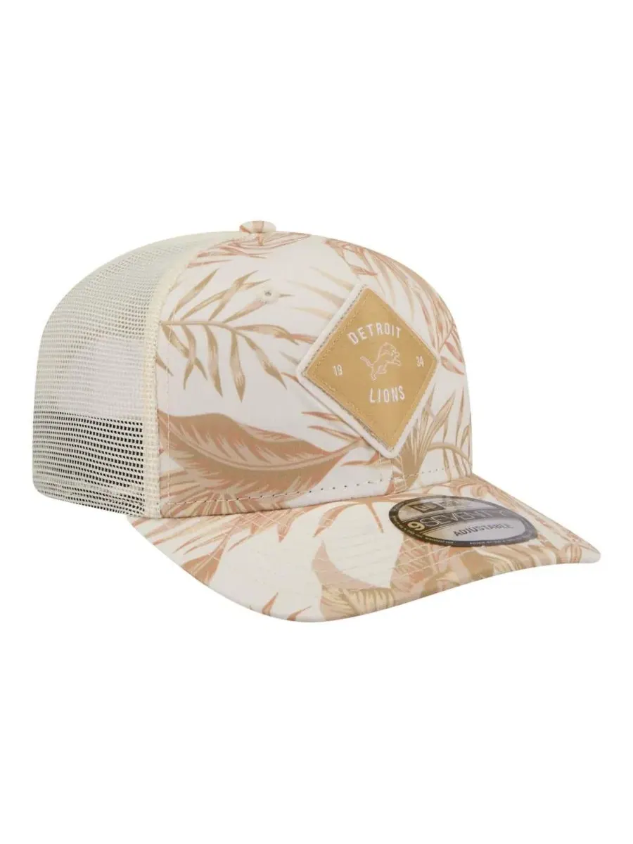 Бейсболка с козырьком Detroit Lions Tonal Palm 9SEVENTY New Era — изображение 4 из 5, бежевый