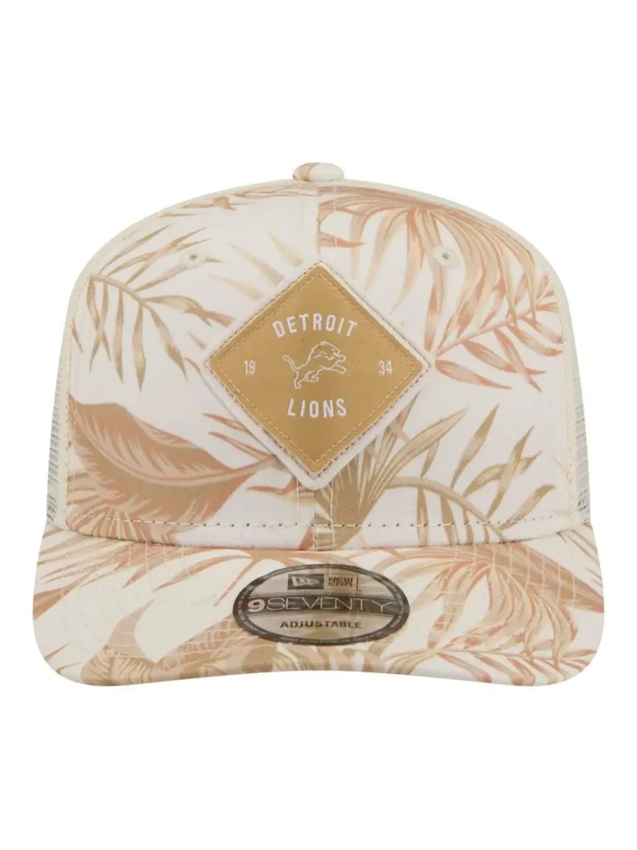 Бейсболка с козырьком Detroit Lions Tonal Palm 9SEVENTY New Era — изображение 5 из 5, бежевый