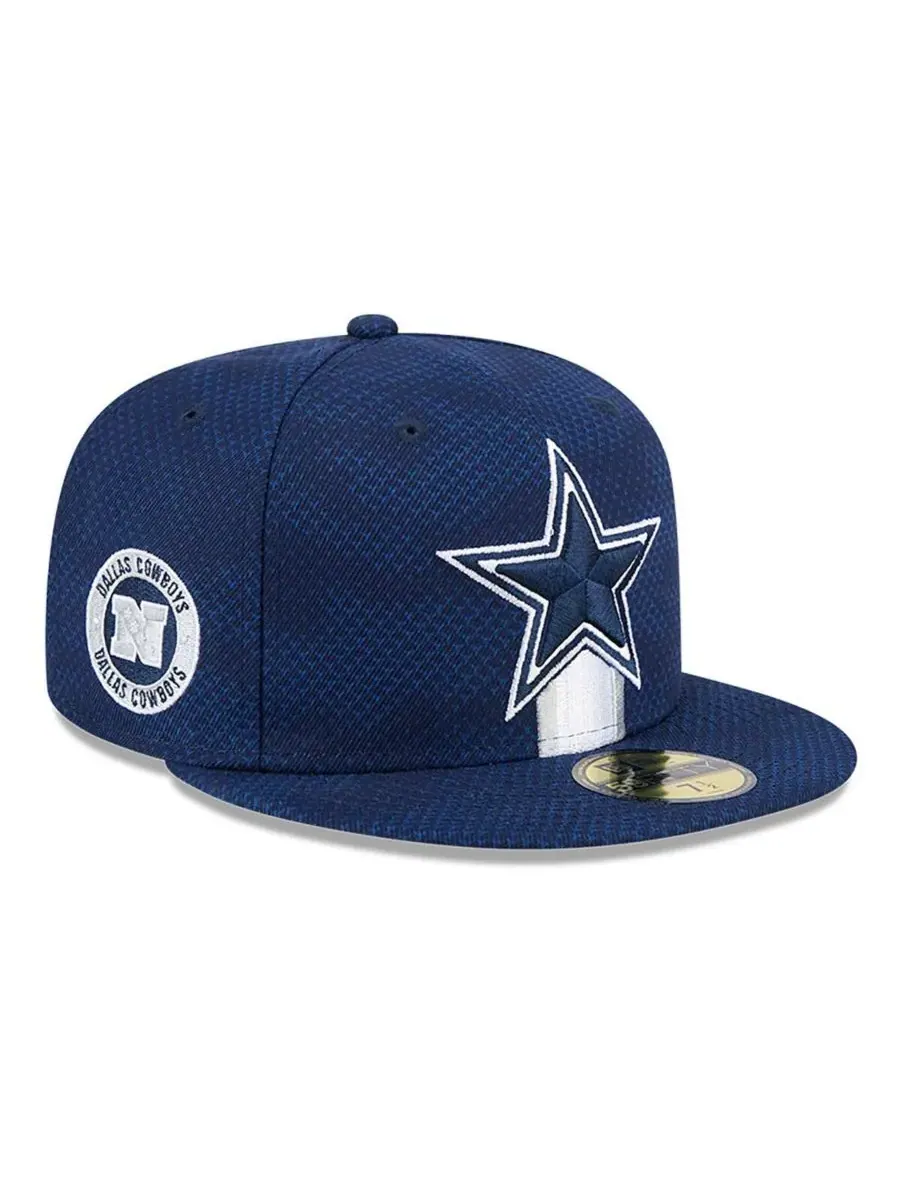 New Era Мужская темно-синяя бейсболка Dallas Cowboys 2024 Sideline 59FIFTY
