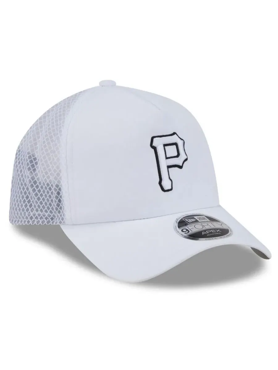 Кепка-тракер с принтом Pittsburgh Pirates, модель 2026 Batting Practice Apex 9FORTY Adjustable — изображение 2 из 4, белый