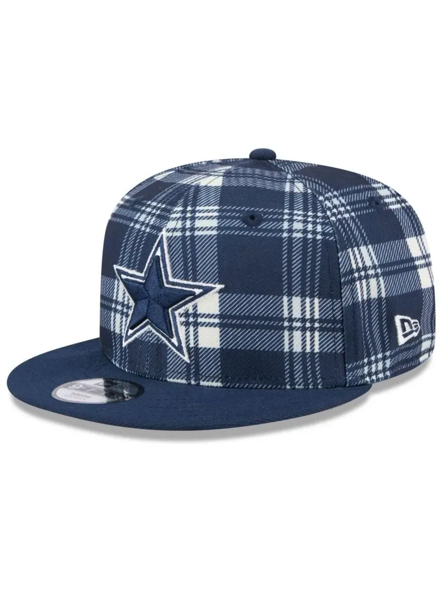 New Era Бейсболка Big Boys and Girls Navy Dallas Cowboys 2024 Sideline Statement 9FIFTY Snapback Hat