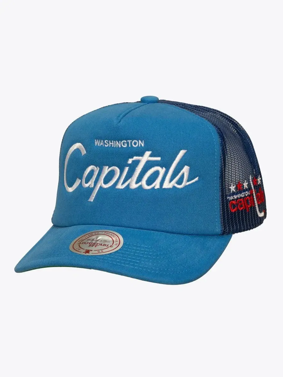 Кепка-тракер с вышивкой Washington Capitals Mitchell & Ness