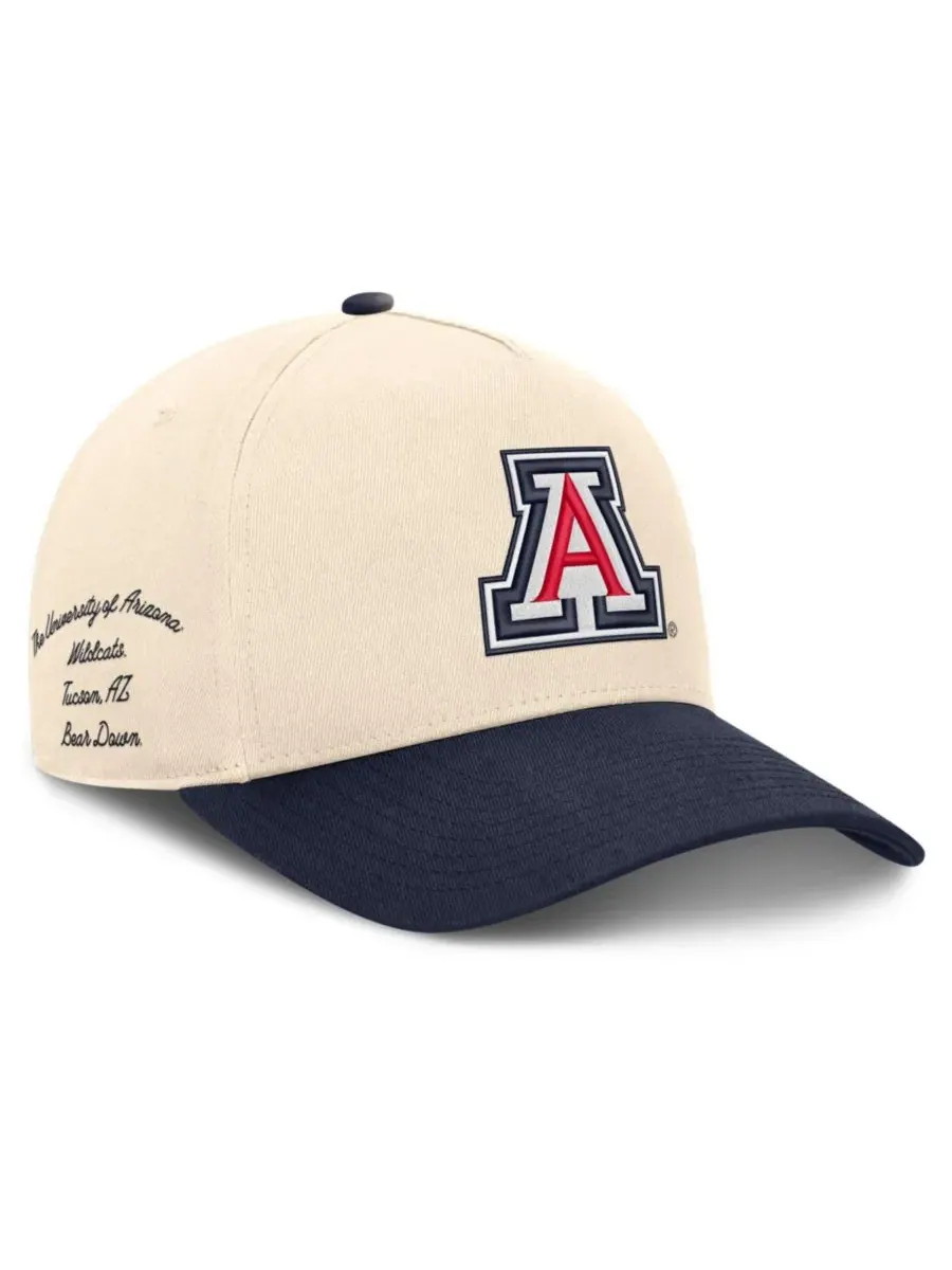 Бейсболка Nike Campus Prep Rise Adjustable с вышивкой Arizona Wildcats — изображение 3 из 4, натуральный темно-синий