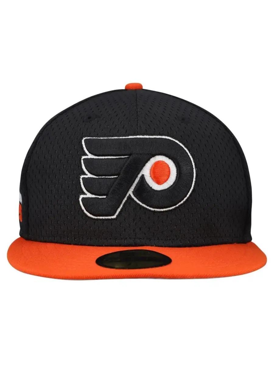Кепка-фиттед с сеткой Philadelphia Flyers New Era — изображение 4 из 4, черный оранжевый