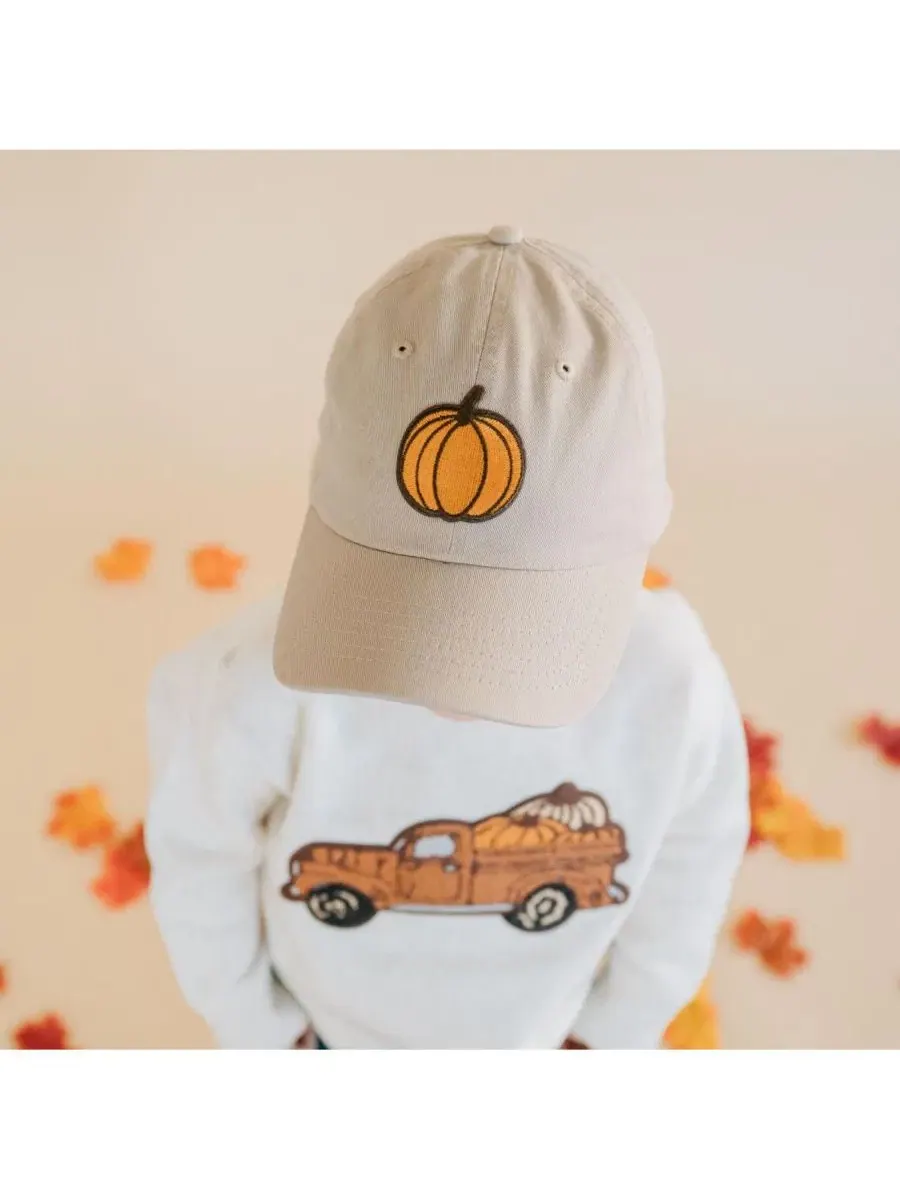 Детская кепка с вышивкой Pumpkin Patch Sweet Wink — изображение 3 из 5, хаки