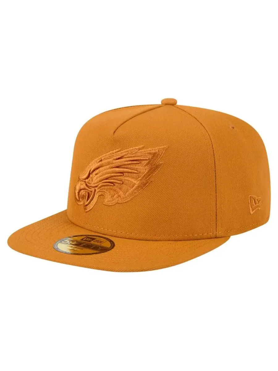 New Era Мужская коричневая бейсболка Philadelphia Eagles Color Pack A-Frame 59FIFTY Fitted Hat