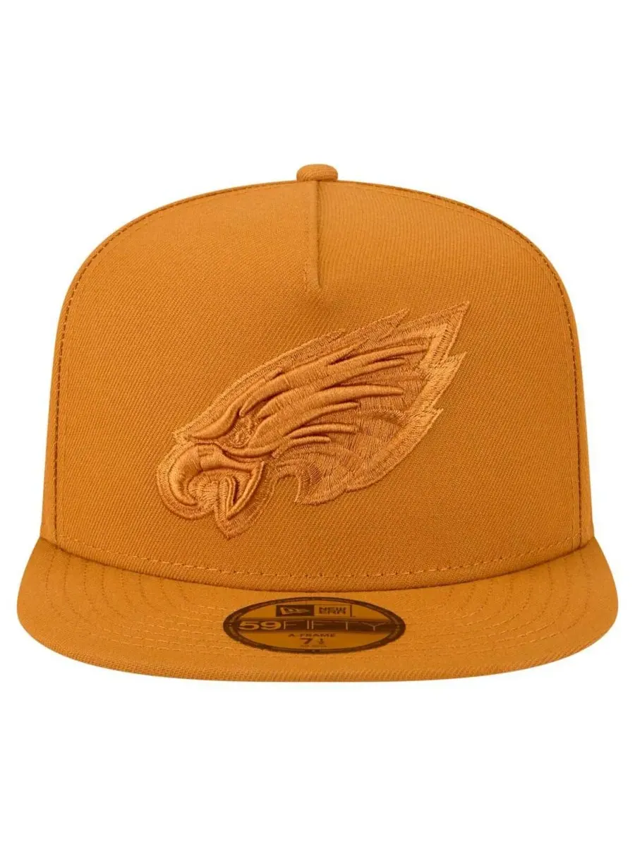 New Era Мужская коричневая бейсболка Philadelphia Eagles Color Pack A-Frame 59FIFTY Fitted Hat — изображение 5 из 5