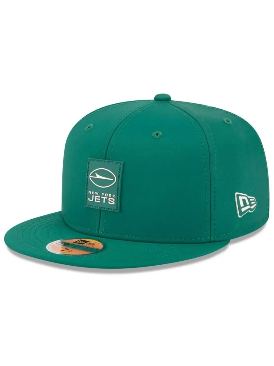 New Era Мужская зеленая кепка New York Jets 2025 Sideline 59FIFTY