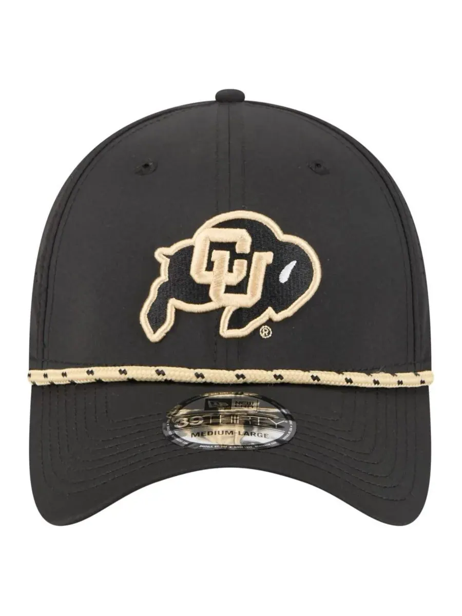 New Era Мужская черная кепка Colorado Buffaloes Rope 39THIRTY Flex — изображение 4 из 4, черный