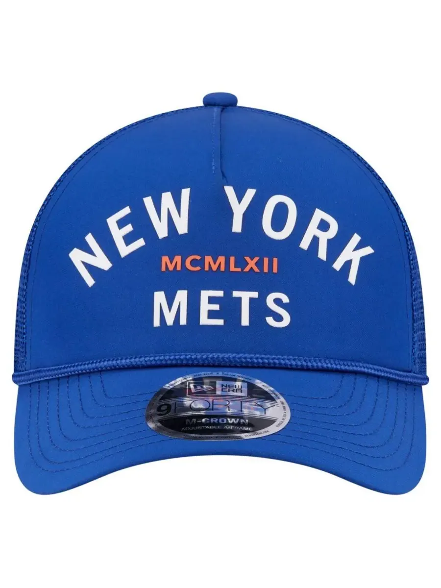 Мужская минималистичная регулируемая бейсболка Royal New York Mets 9FORTY A-Frame New Era — изображение 2 из 4, королевский