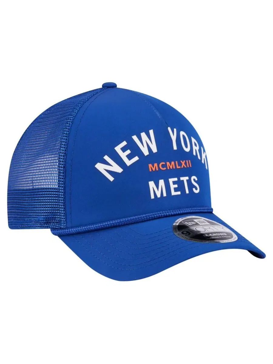 Мужская минималистичная регулируемая бейсболка Royal New York Mets 9FORTY A-Frame New Era — изображение 3 из 4, королевский
