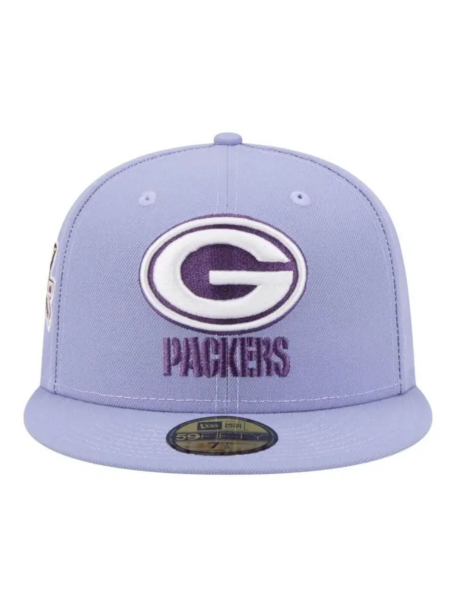 Мужская светло-фиолетовая бейсболка Green Bay Packers Lavender Bloom 59FIFTY New Era — изображение 2 из 5, светлый фиолетовый