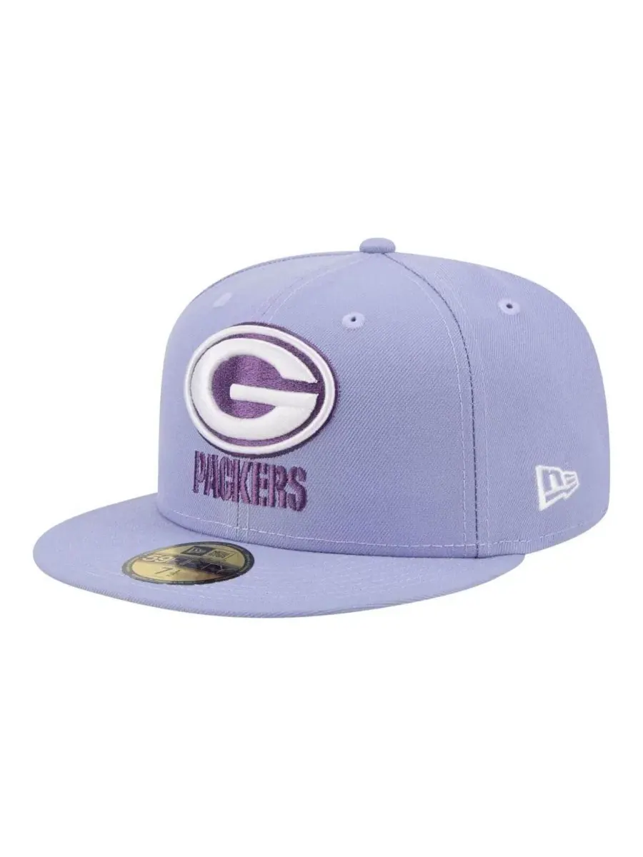 Мужская светло-фиолетовая бейсболка Green Bay Packers Lavender Bloom 59FIFTY New Era — изображение 3 из 5, светлый фиолетовый