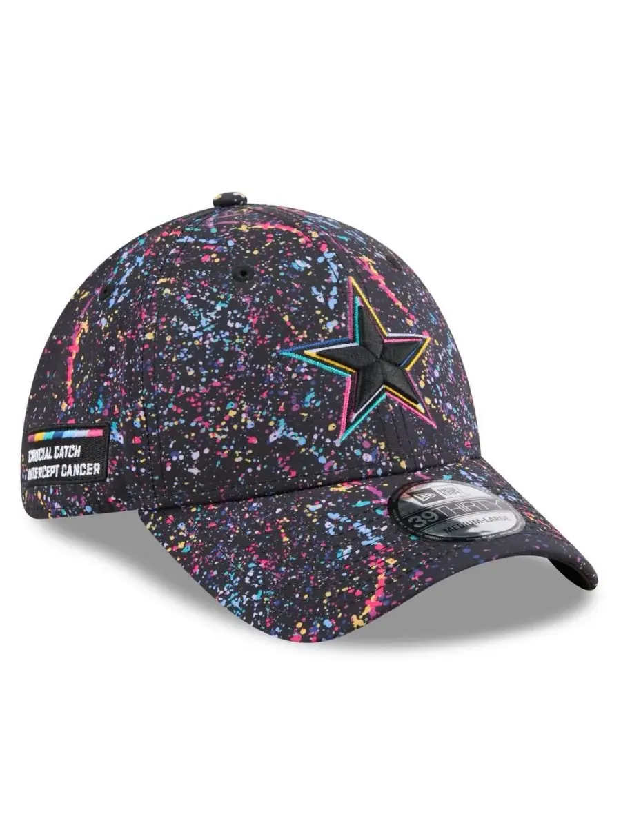 New Era Мужская черная кепка Dallas Cowboys 2025 NFL Crucial Catch 39THIRTY Flex Hat