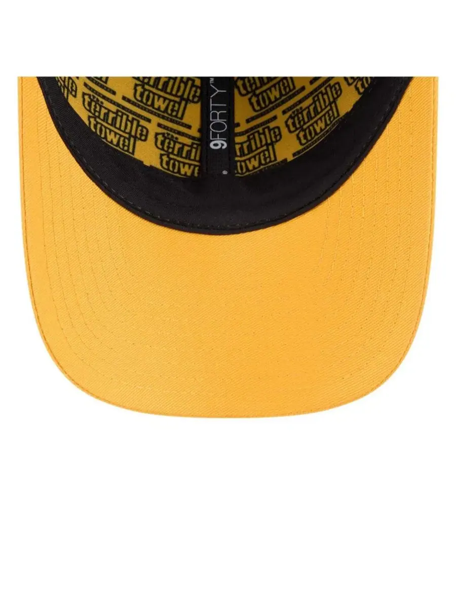 Кепка Pittsburgh Steelers 2026 NFL Draft 9FORTY M-Crown New Era — изображение 2 из 5, черный золотистый