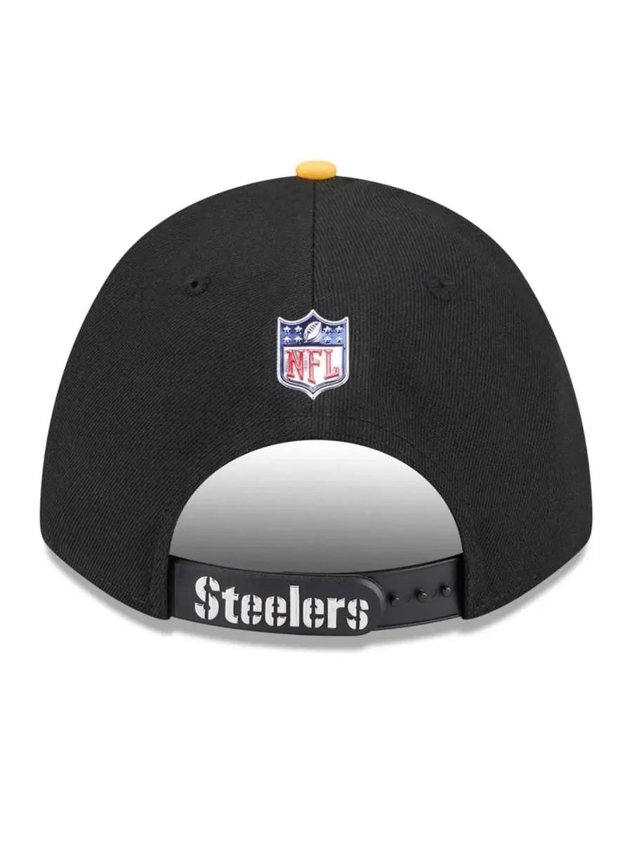 Кепка Pittsburgh Steelers 2026 NFL Draft 9FORTY M-Crown New Era — изображение 3 из 5, черный золотистый